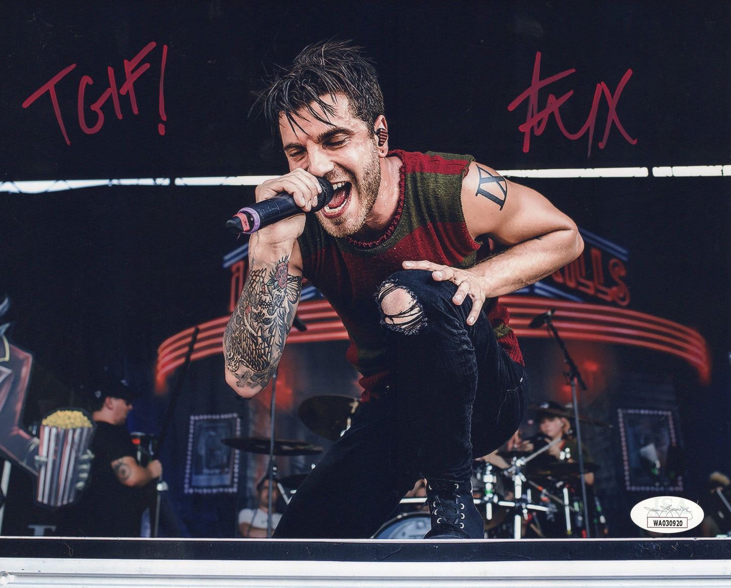 Spencer Charnas autographed signed inscribed 8x10 photo Ice Nine Kills JSA COA