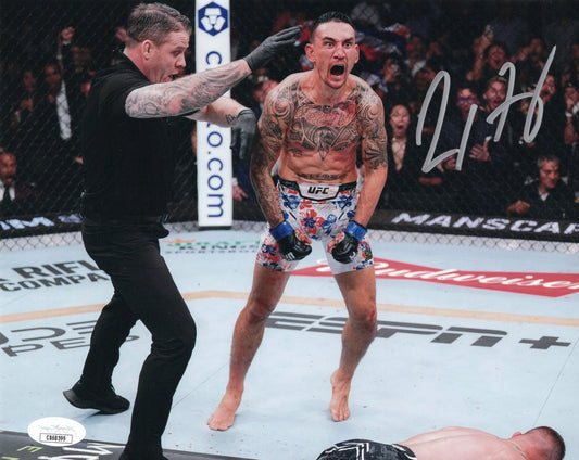 Max Holloway autographed signed 8x10 photo UFC Blessed JSA COA Justin Gaethje