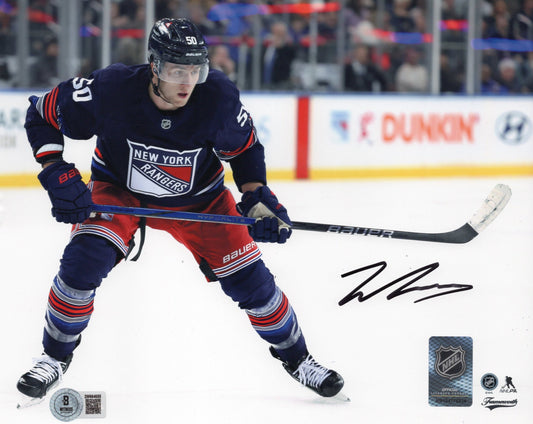 Will Cuylle autographed signed 8x10 photo NHL New York Rangers Beckett