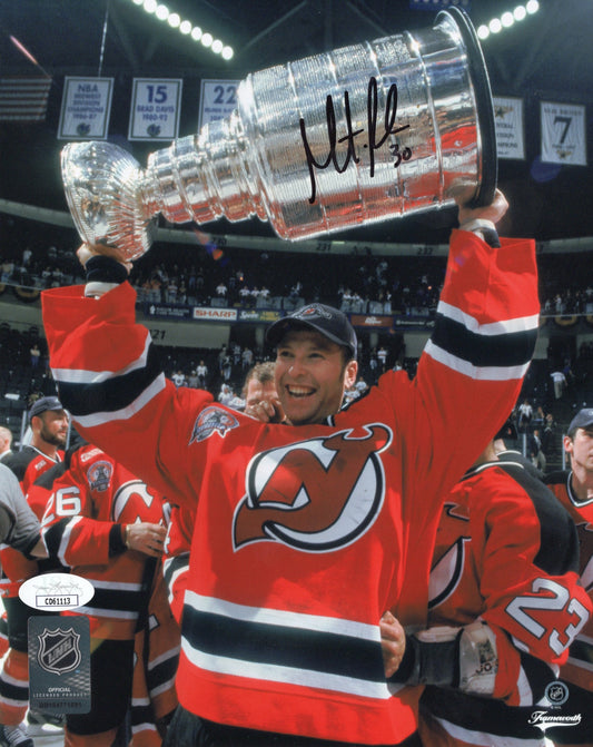Martin Brodeur autographed signed 8x10 photo New Jersey Devils JSA COA