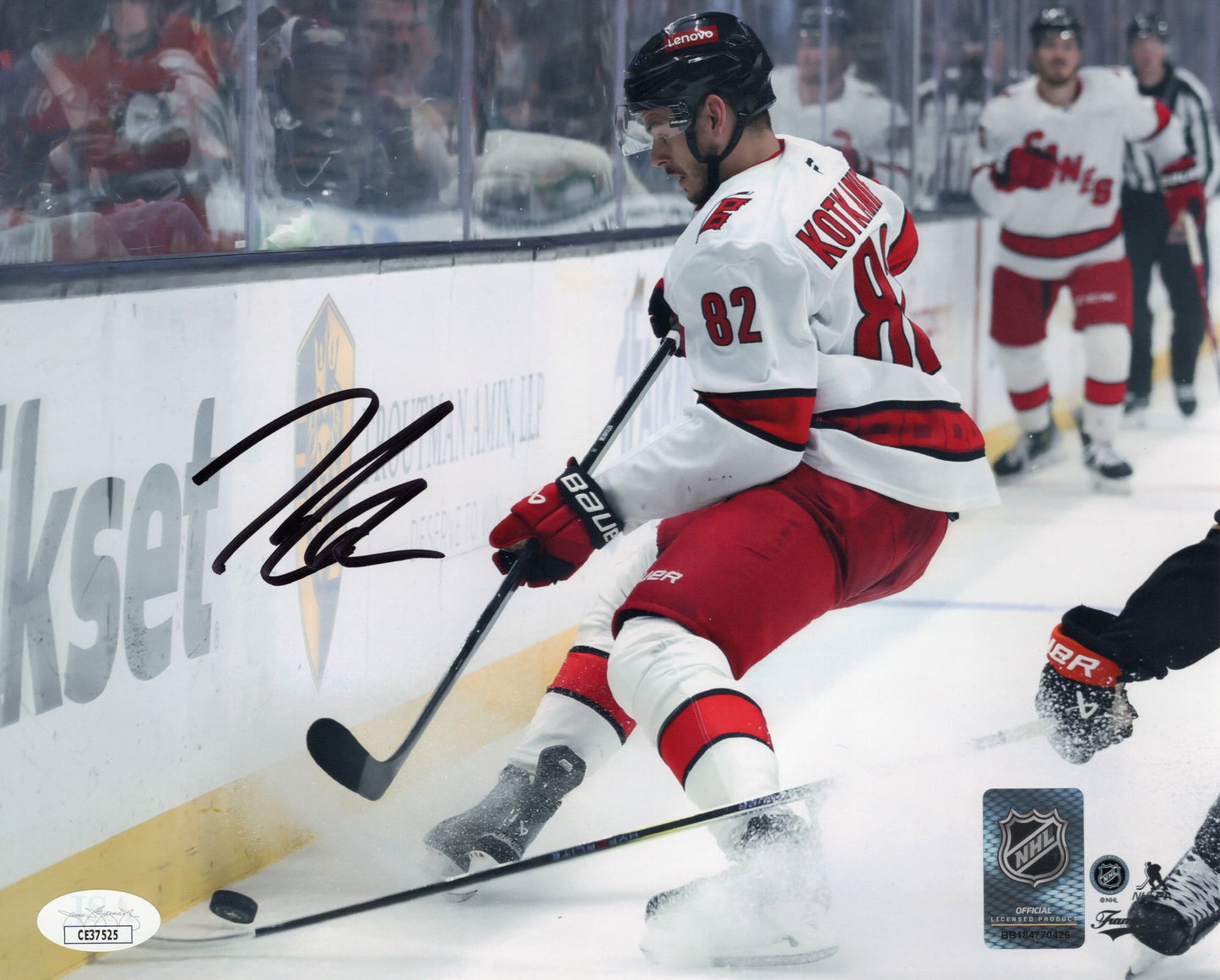 Jesperi Kotkaniemi autographed signed 8x10 photo NHL Carolina Hurricanes JSA COA