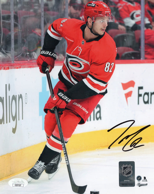 Jesperi Kotkaniemi autographed signed 8x10 photo NHL Carolina Hurricanes JSA COA