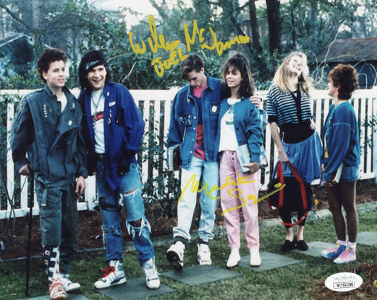 Dream a Little Dream cast signed inscribed 8x10 photo JSA COA Salenger McNamara