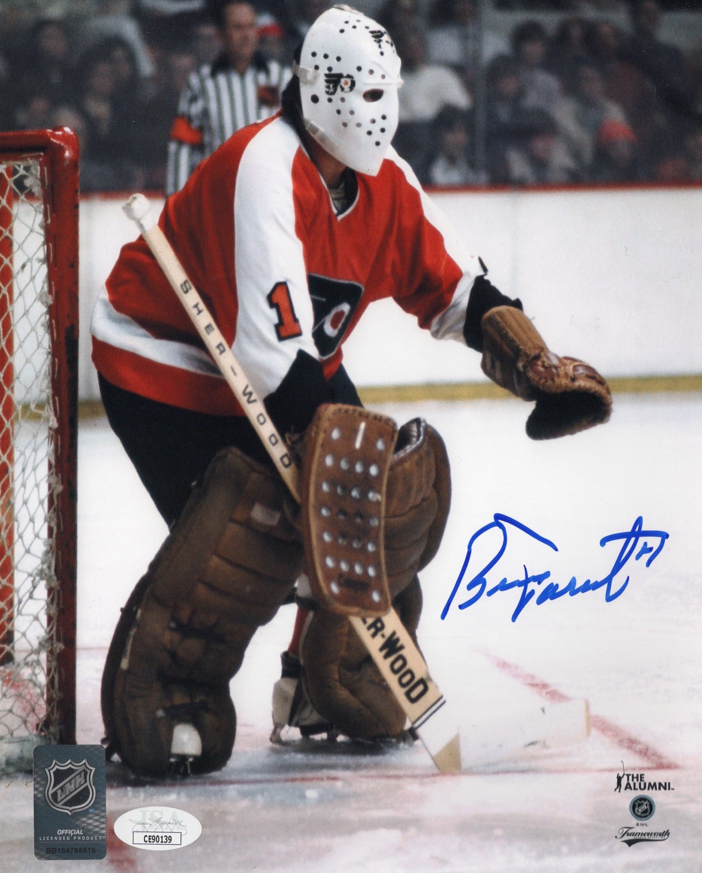 Bernie Parent autographed signed 8x10 photo NHL Philadelphia Flyers JSA COA